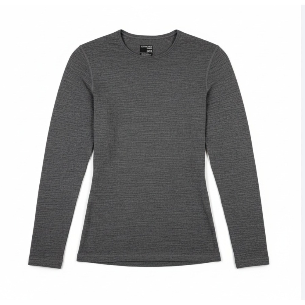 Icebreaker Womens Oasis 200 Merino Wool Base Layer Thermal Top Gray Outdoors XS